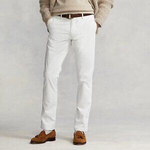 Polo Ralph Lauren Boys White Straight Leg Chino Classic Casual Cotton Pant Sz 14